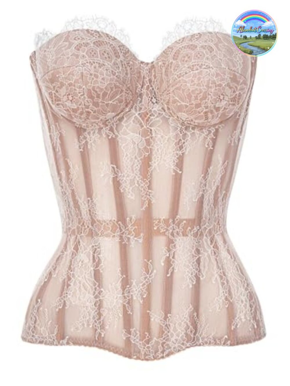 Satin Mesh Corset Top with 15 Steel Boning, Fully Adjustable Lace Up, Shapewear